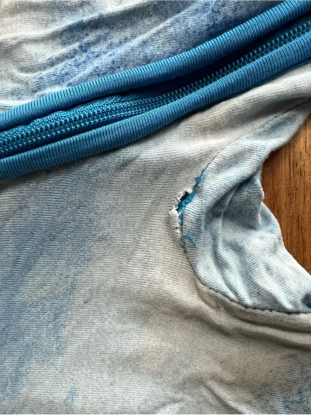 Little Sleepies Blue Tie-Dye Footed Pajamas